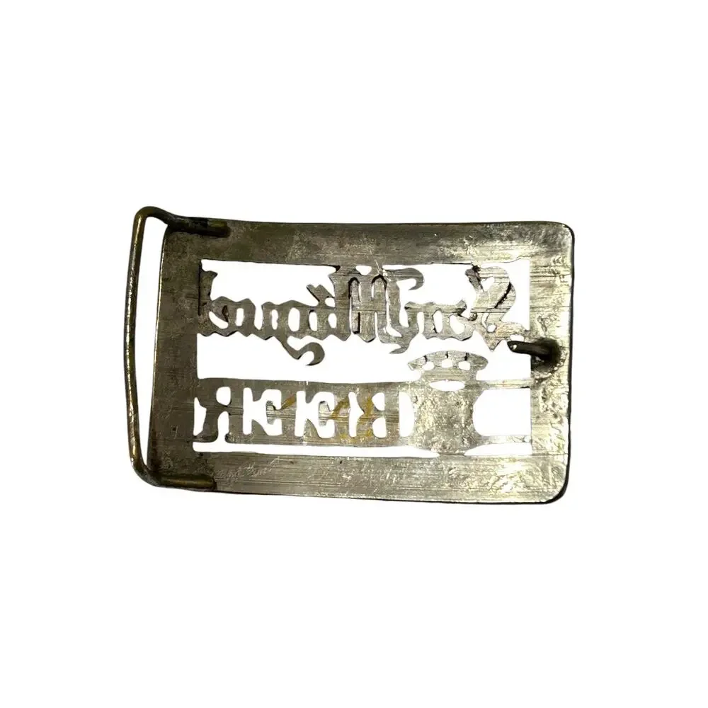 VINTAGE 1970s **SAN MIGUEL** BEER OF THE PACIFIC BELT BUCKLE Old English #2
